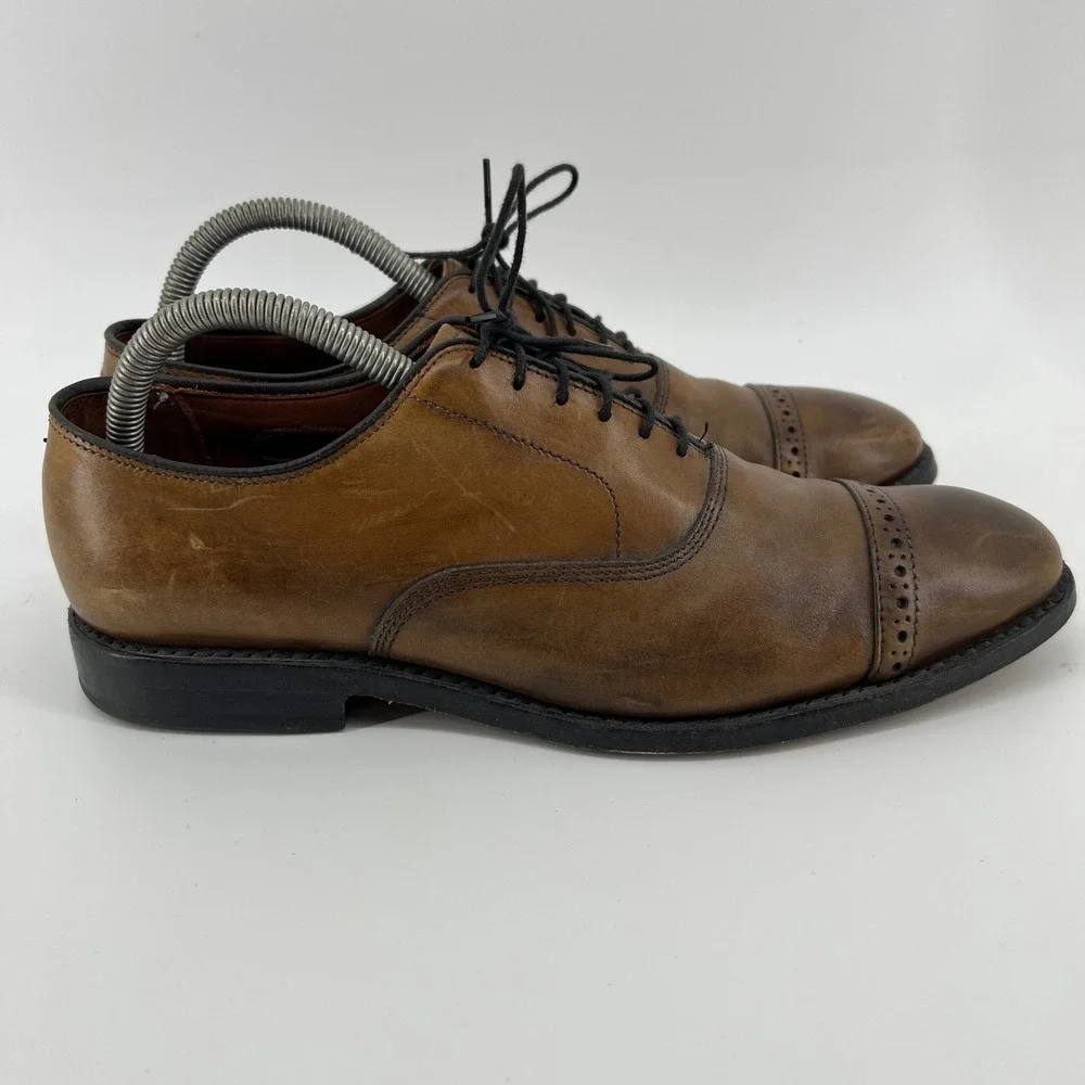 Allen Edmonds Fifth Avenue‎ Cap Toe Oxford Leather Dress Shoes Men 8 Brown